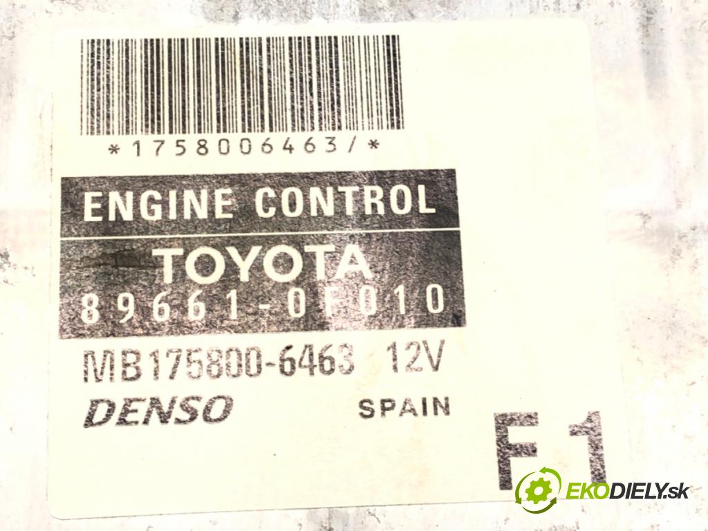 TOYOTA COROLLA Verso (ZER_, ZZE12_, R1_) 2004 - 2009    2.0 D-4D (CUR10_) 85 kW [116 KM] olej napędowy 200  riadiaca jednotka Motor 89661-0F010 (Riadiace jednotky)