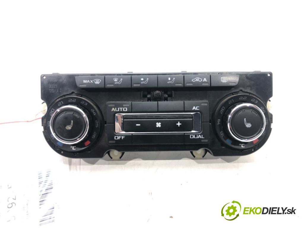 SKODA SUPERB II Kombi (3T5) 2009 - 2015    1.6 TDI 77 kW [105 KM] olej napędowy 2010 - 2015  Panel ovládania kúrenia 3T0907044BE (Prepínače, spínače, tlačidlá a ovládače kúrenia)