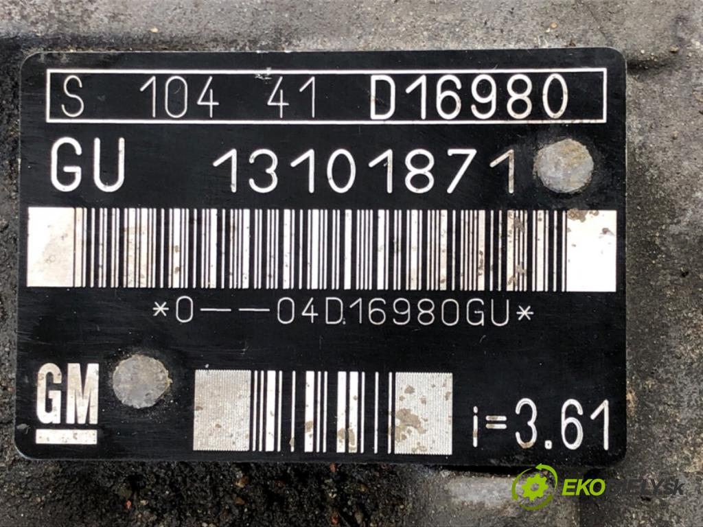 OPEL SIGNUM liftback (Z03) 2003 - 2008    2.2 DTI (F48) 92 kW [125 KM] olej napędowy 2003 -   Prevodovka 13101871 (Prevodovky)