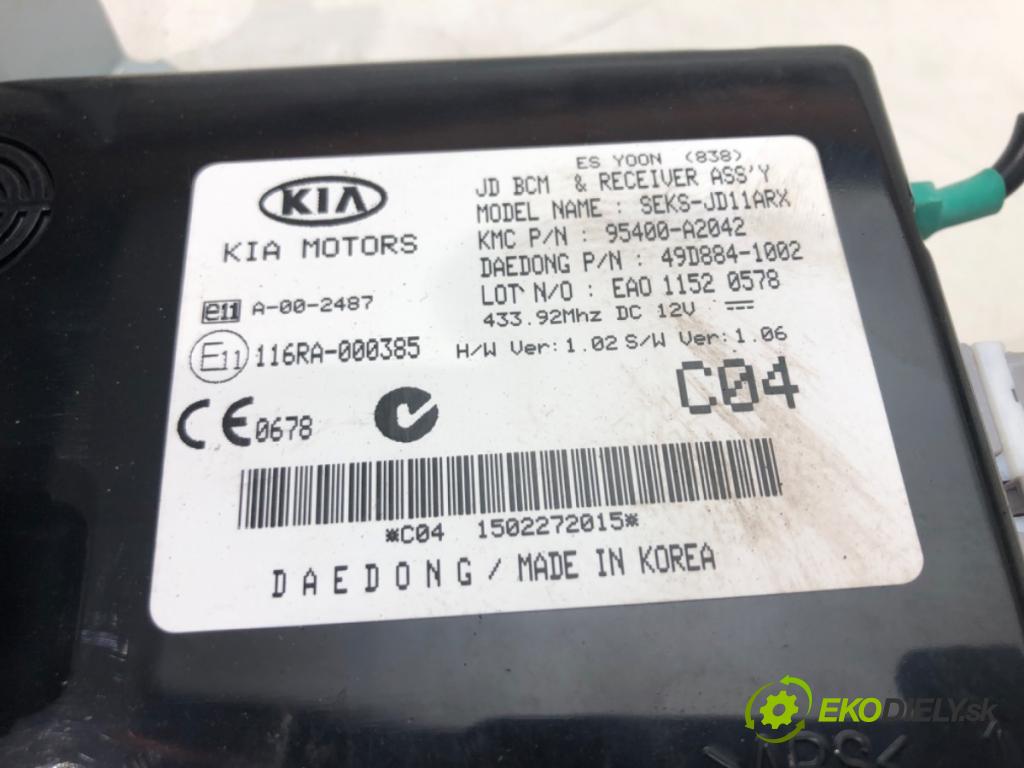 KIA CEED Sportswagon (JD) 2012 - 2018    1.6 CRDi 128 94 kW [128 KM] olej napędowy 2012 - 2  modul komfortu 95400-A2042 (Moduly komfortu)