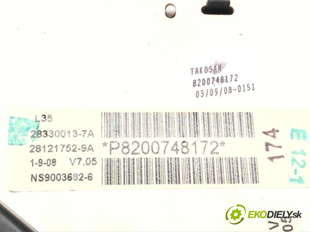 RENAULT THALIA II (LU_) 2008 - 2022    1.2 16V (LU2V) 55 kW [75 KM] benzyna 2008 - 2014  Prístrojovka P8200748172 (Prístrojové dosky, displeje)