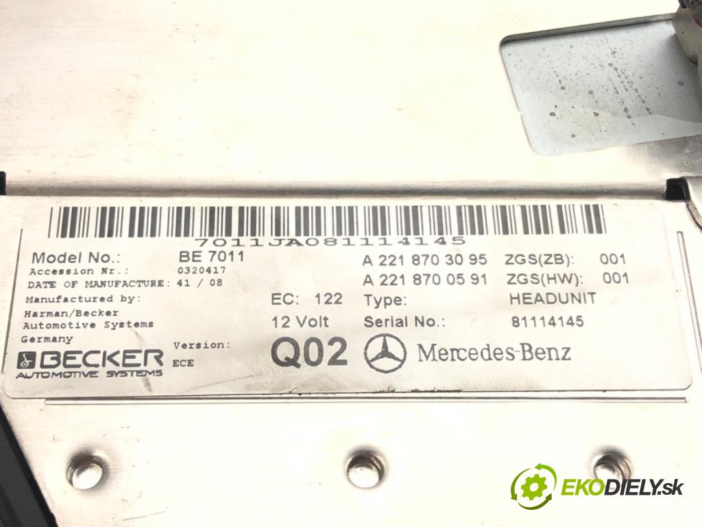 MERCEDES-BENZ KLASA S (W221) 2005 - 2013    S 320 CDI 155 kW [211 KM] olej napędowy 2005 - 201  RADIO Menič A2218703095