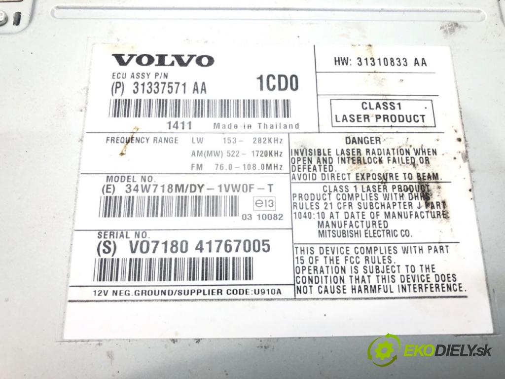 VOLVO S60 II (134) 2010 - 2018    D4 133 kW [181 KM] olej napędowy 2013 - 2015  RADIO 31337571AA (Audio zariadenia)