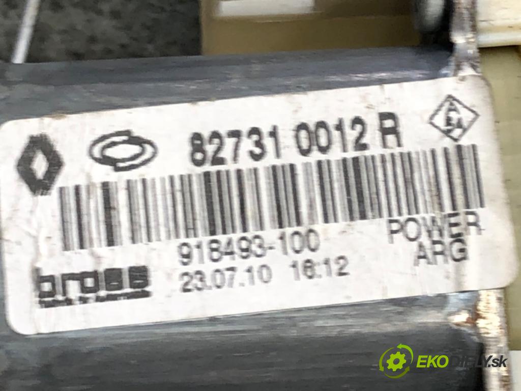 RENAULT FLUENCE (L3_) 2010 - 2022    1.6 16V (L301, L30F, L30P, L30R) 81 kW [110 KM] be  mechanismus okna levý zadní část 827310012R