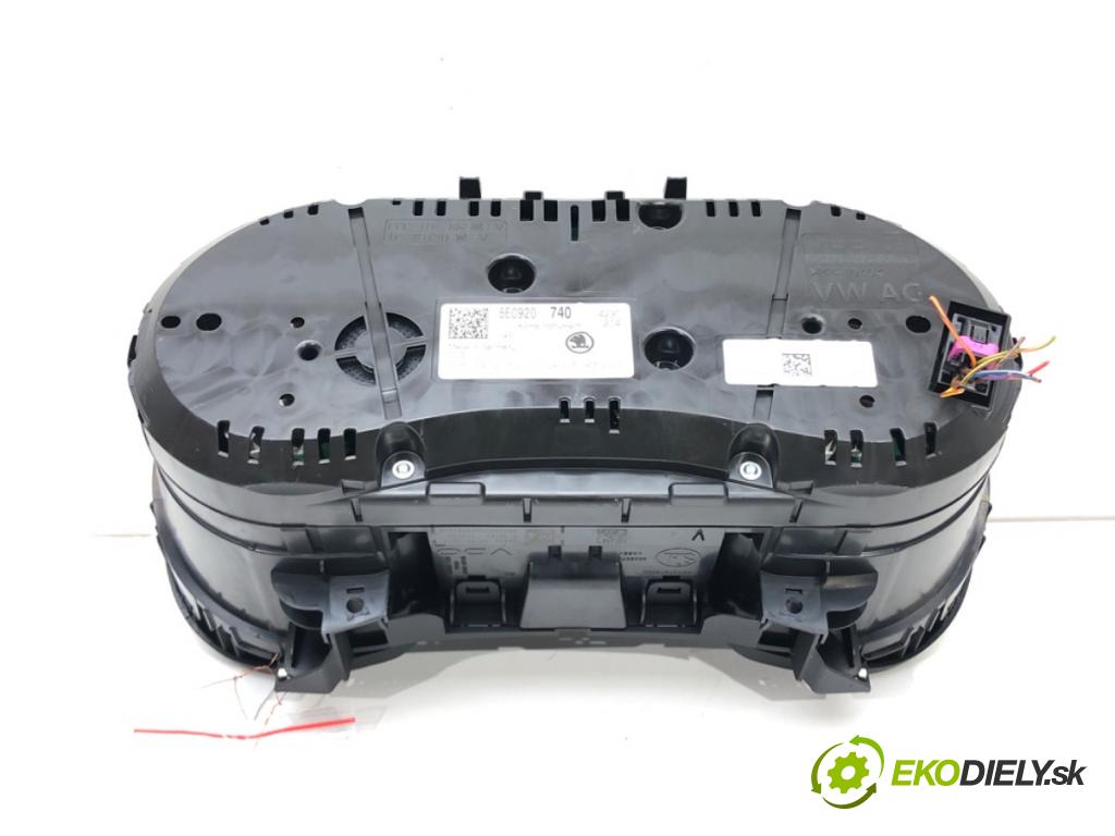 SKODA OCTAVIA III (5E3, NL3, NR3) 2012 - 2022    1.8 TSI 132 kW [180 KM] benzyna 2012 - 2022  Prístrojovka 5E0920740 (Prístrojové dosky, displeje)
