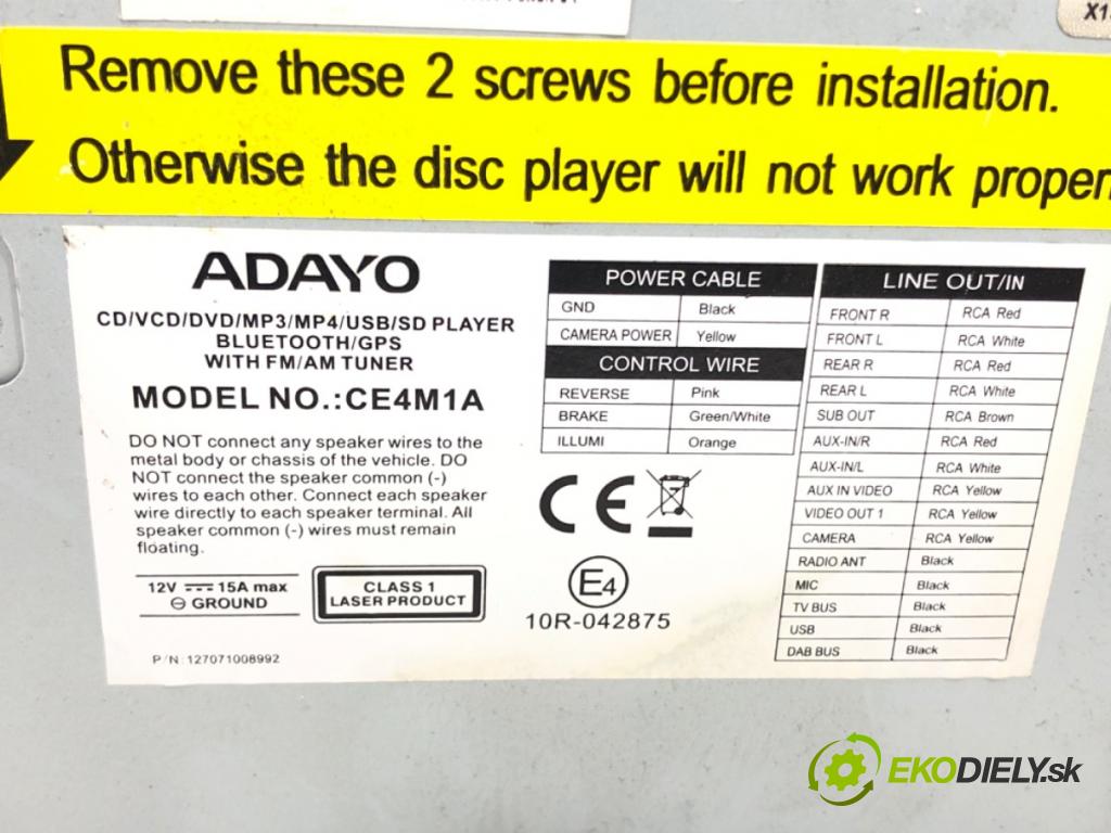 SKODA OCTAVIA III (5E3, NL3, NR3) 2012 - 2022    1.8 TSI 132 kW [180 KM] benzyna 2012 - 2022  RADIO Navigácia CE4M1A (Audio zariadenia)
