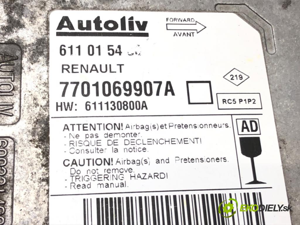 RENAULT MEGANE II (BM0/1_, CM0/1_) 2001 - 2012    1.4 16V (BM0B, CM0B) 72 kW [98 KM] benzyna 2002 -   senzor airbag 7701069907A (Snímače)