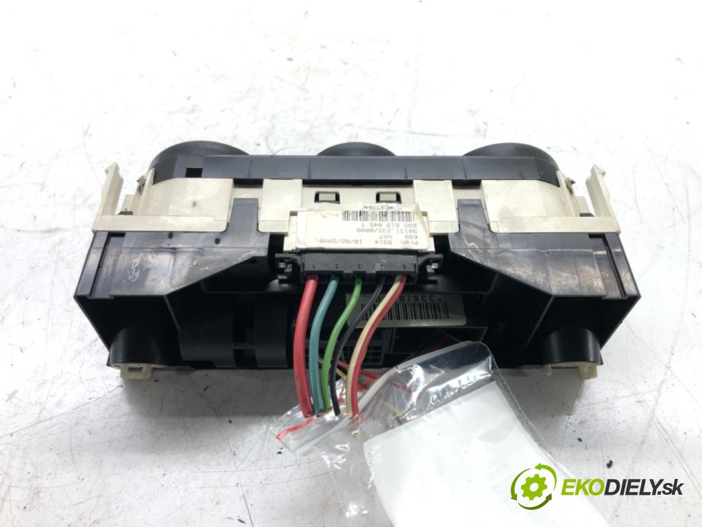 VW POLO (9N_, 9A_) 2001 - 2014    1.2 44 kW [60 KM] benzyna 2007 - 2009  Panel ovládania kúrenia 6Q0819045T (Prepínače, spínače, tlačidlá a ovládače kúrenia)