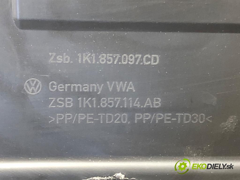VW GOLF VI (5K1) 2008 - 2014    2.0 TDI 103 kW [140 KM] olej napędowy 2008 - 2013  Priehradka, kastlík spolujazdca 1K1857097CD (Priehradky, kastlíky)