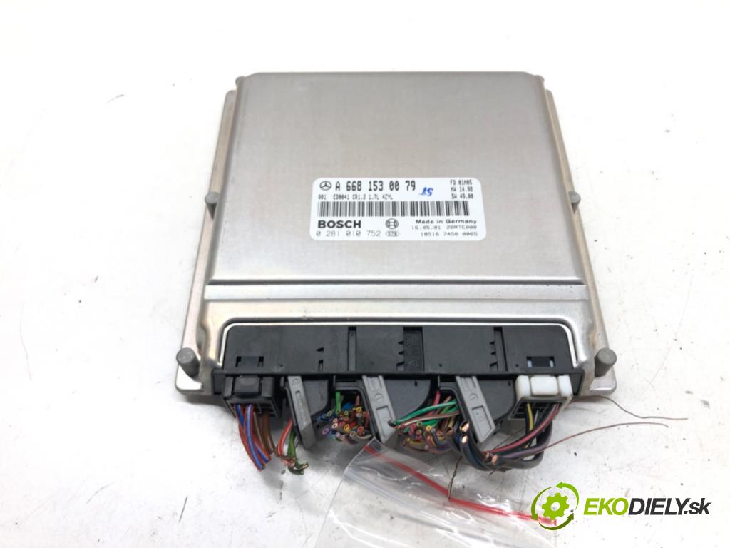MERCEDES-BENZ W168 liftback 2001 66 kW A 170 CDI (168.008) 1689 riadiaca jednotka Motor A6681530079 0281010752 (Riadiaca jednotka)
