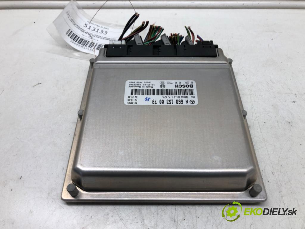 MERCEDES-BENZ W168 liftback 2001 66 kW A 170 CDI (168.008) 1689 riadiaca jednotka Motor A6681530079 0281010752 (Riadiaca jednotka)