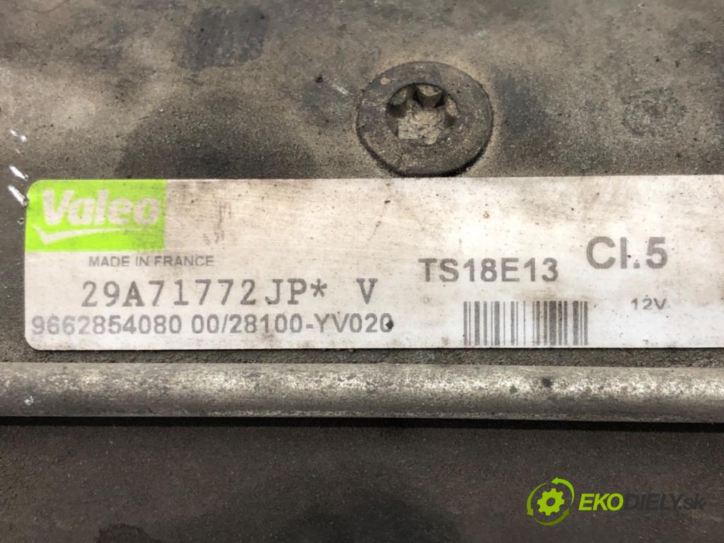 CITROEN XSARA PICASSO (N68) 1999 - 2012    1.6 HDi 80 kW [109 KM] olej napędowy 2004 - 2011  Štartér 9662854080 (Štartéry)