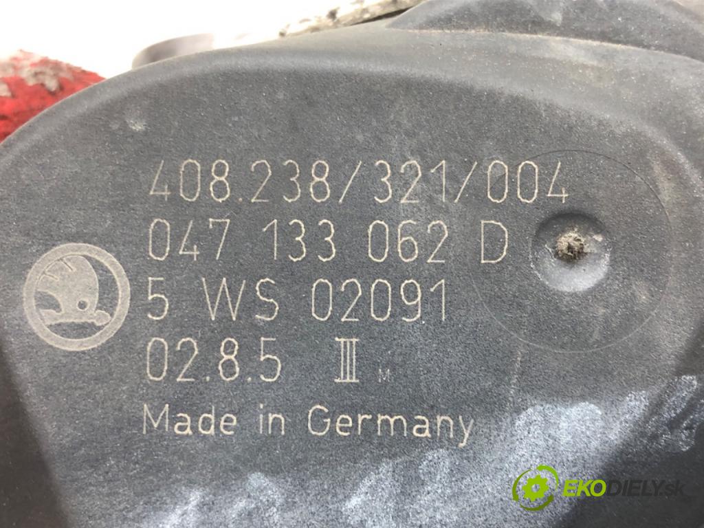 SKODA FABIA I (6Y2) 1999 - 2008    1.4 44 kW [60 KM] benzyna 2000 - 2002  Škrtiaca klapka 047133062D (Škrtiace klapky)