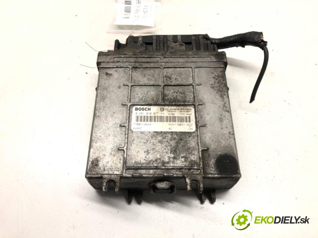 RENAULT SCÉNIC I nadwozie wielkoprzestrzenne (MPV) (JA0/1_, FA0_) 1999 - 2010    1.9 dTi (JA0N) 72 kW [98 KM] olej napędowy 1999 -   riadiaca jednotka Motor 7700114644 0281010077 (Riadiace jednotky)