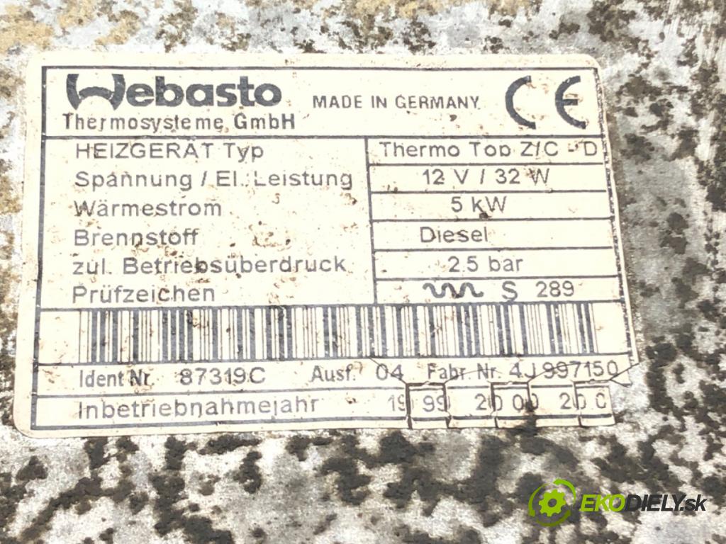 MERCEDES-BENZ KLASA A (W168) 1997 - 2005    A 170 CDI (168.008) 66 kW [90 KM] olej napędowy 19  Webasto 1685000698 (Webasto ohřívače)