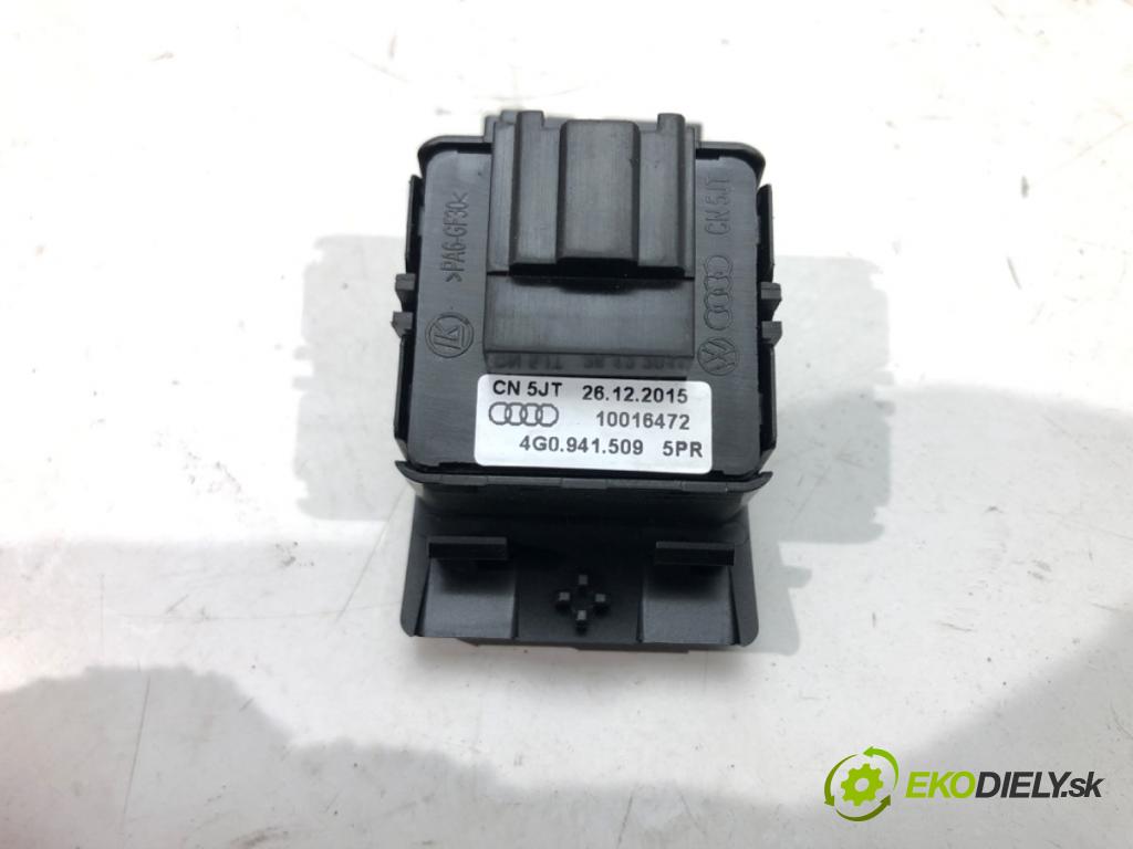 AUDI A6 C7 Avant (4G5, 4GD) 2011 - 2018    3.0 TDI quattro 160 kW [218 KM] olej napędowy 2014  Spínač svetiel výstražných (núdzových) 4G0941509 (Prepínače, spínače, tlačidlá a ovládače kúrenia)