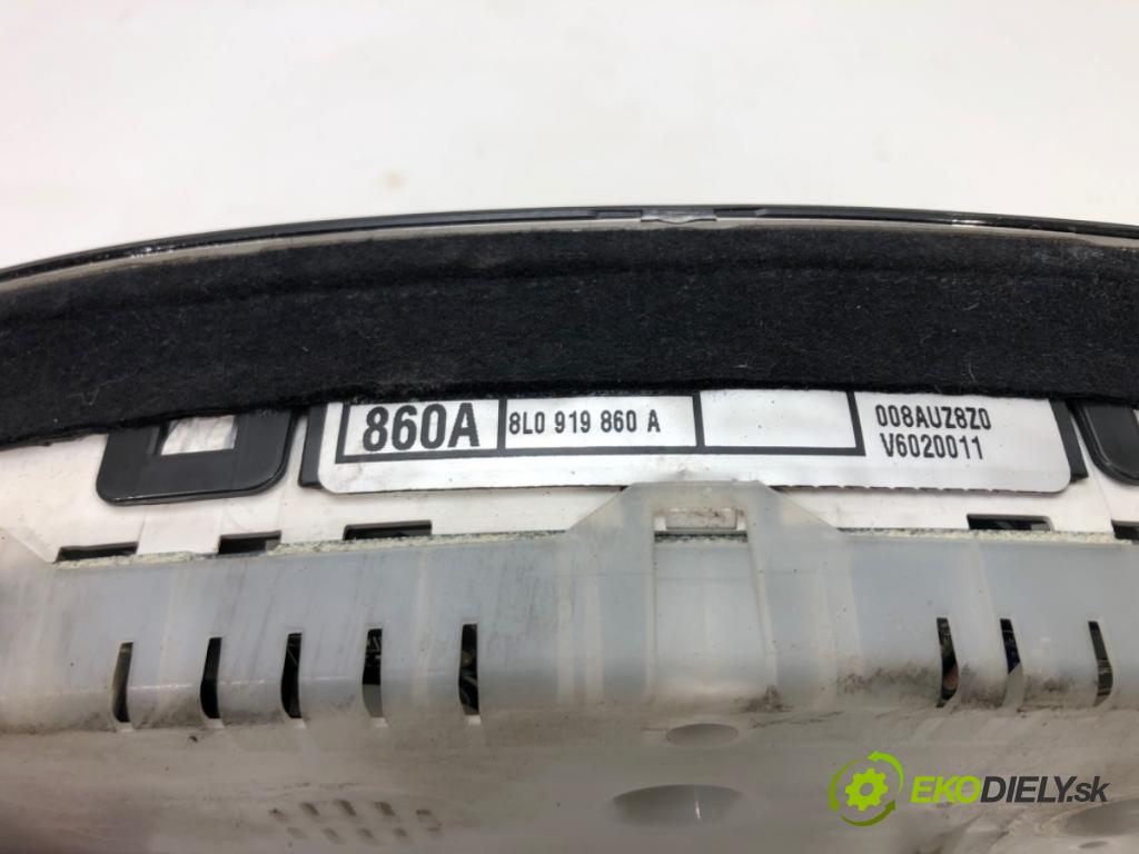 AUDI A3 (8L1) 1996 - 2006    1.6 74 kW [101 KM] benzyna 1996 - 2003  Prístrojovka 8L0919860A (Prístrojové dosky, displeje)