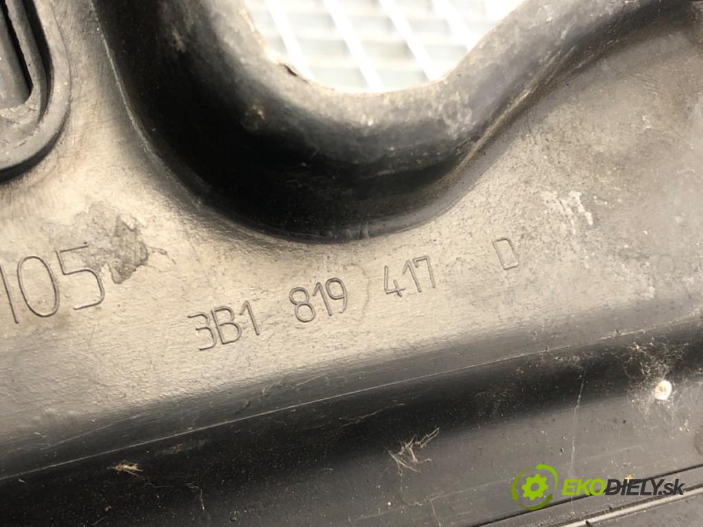 VW PASSAT B5.5 Variant (3B6) 2000 - 2005    1.9 TDI 74 kW [101 KM] olej napędowy 2000 - 2005  Torpédo, plast pod čelné okno 3B1819417D (Torpéda)
