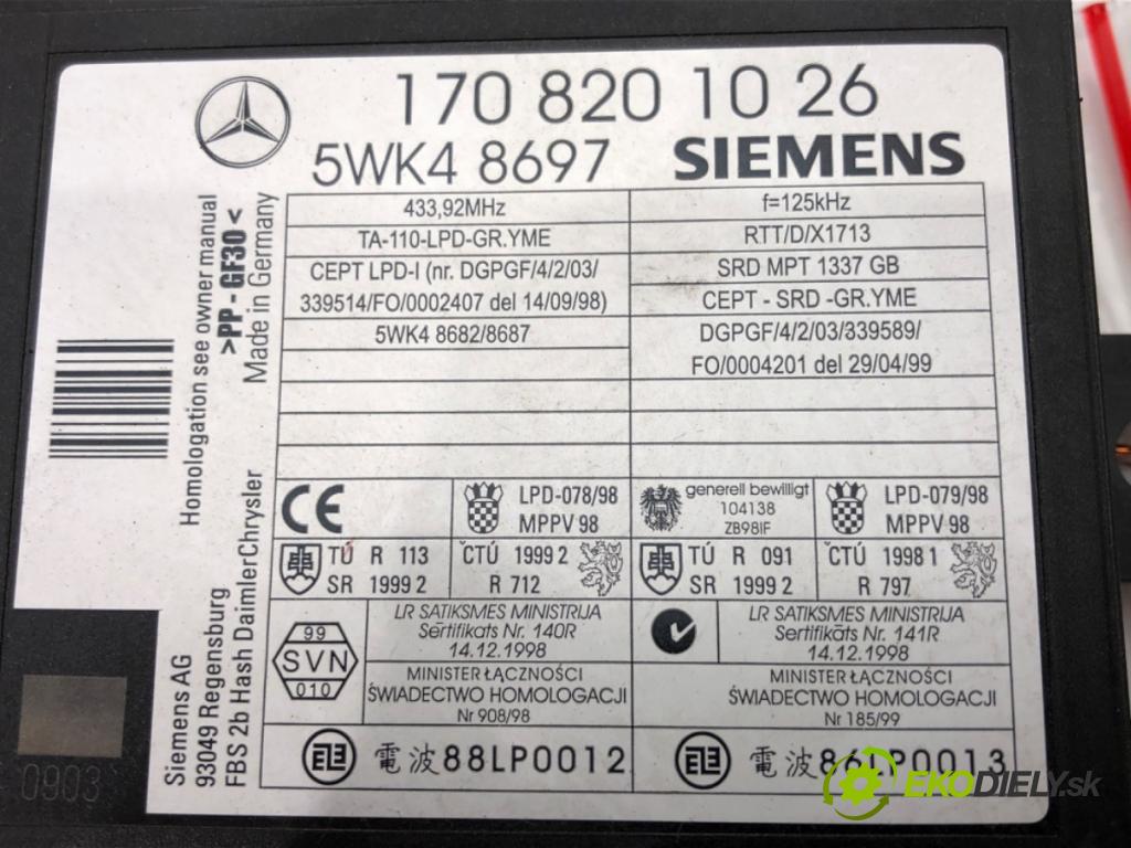 MERCEDES-BENZ SLK (R170) 1996 - 2004    200 (170.435) 100 kW [136 KM] benzyna 1996 - 2000  modul komfortu 1708201026 (Moduly komfortu)