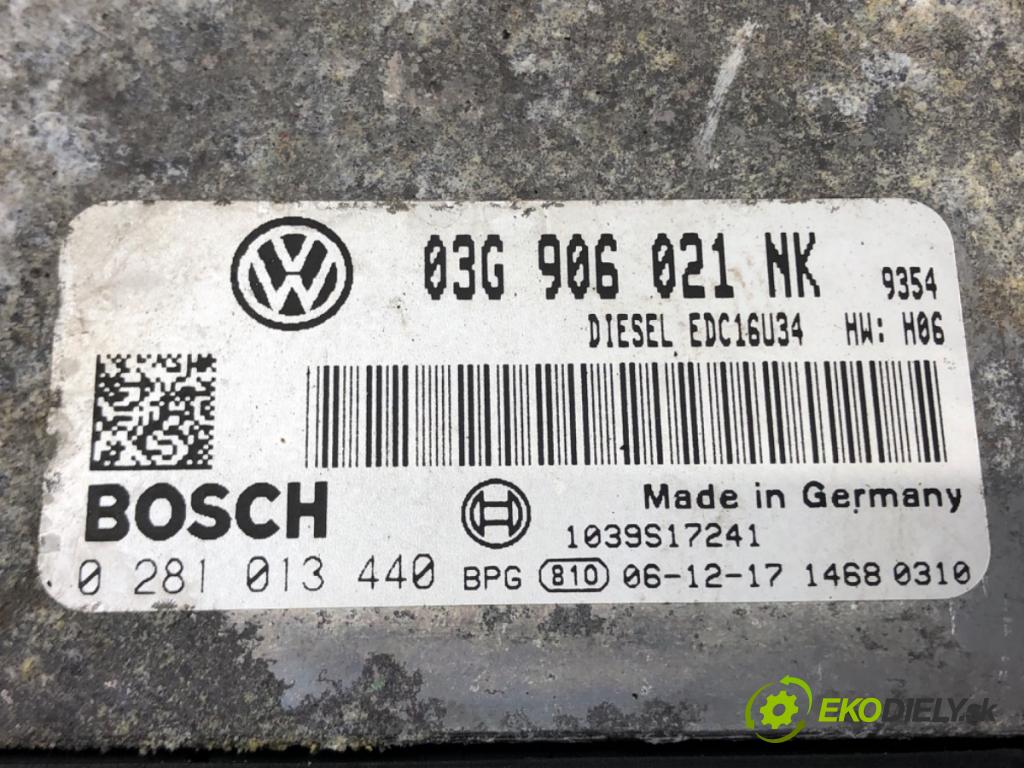 VW PASSAT B6 Variant (3C5) 2005 - 2011    2.0 TDI 103 kW [140 KM] olej napędowy 2005 - 2009  riadiaca jednotka Motor 03G906021NK (Riadiace jednotky)