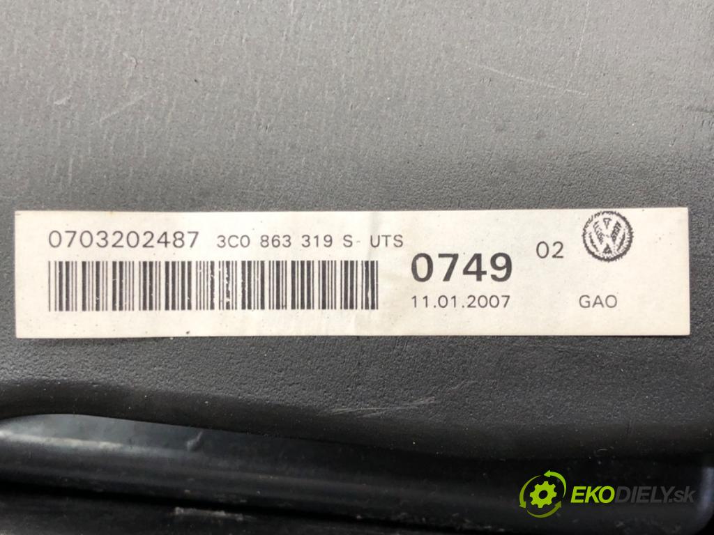 VW PASSAT B6 Variant (3C5) 2005 - 2011    2.0 TDI 103 kW [140 KM] olej napędowy 2005 - 2009  Lakťová opierka Tunel stredový 3C0863319S
