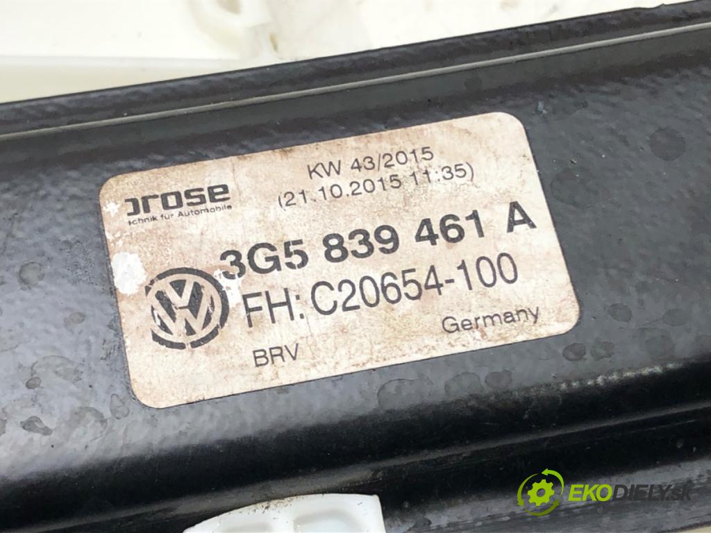 VW PASSAT B8 (3G2, CB2) 2014 - 2022 --- mechanismus okna levý zadní část 3G5839461A
