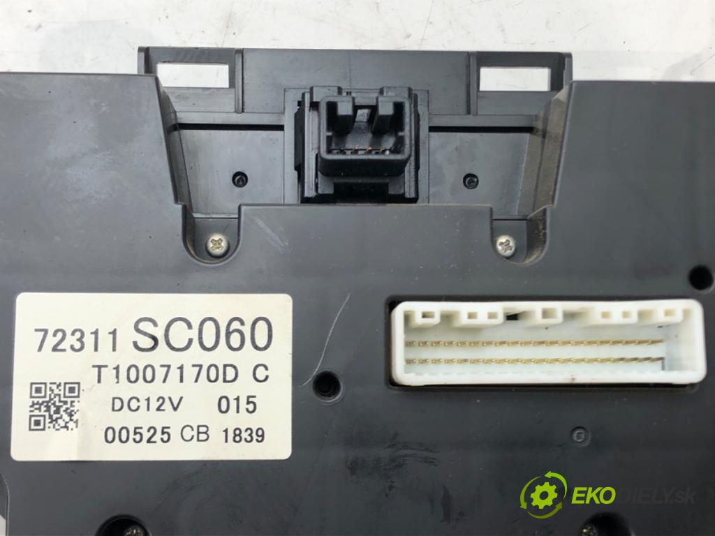 SUBARU FORESTER (SH_) 2007 - 2022    2.0 D AWD (SHH) 108 kW [147 KM] olej napędowy 2008  Panel ovládania kúrenia 72311SC060 (Prepínače, spínače, tlačidlá a ovládače kúrenia)