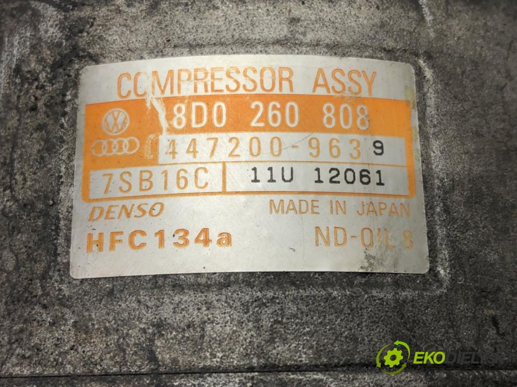 VW PASSAT B5 Variant (3B5) 1997 - 2001    1.9 TDI 85 kW [115 KM] olej napędowy 1998 - 2000  kompresor klimatizace 8D0260808 (Kompresory)