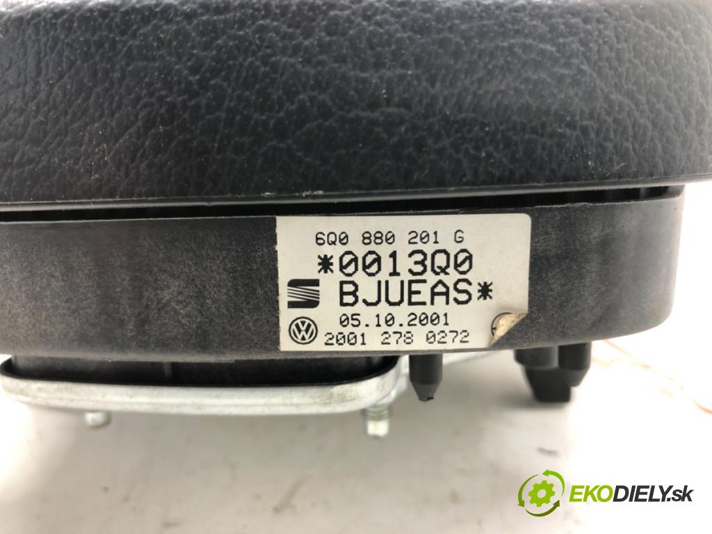 VW POLO (9N_, 9A_) 2001 - 2014    1.2 12V 47 kW [64 KM] benzyna 2001 - 2007  AirBag volantu 6Q0880201G (Airbagy)