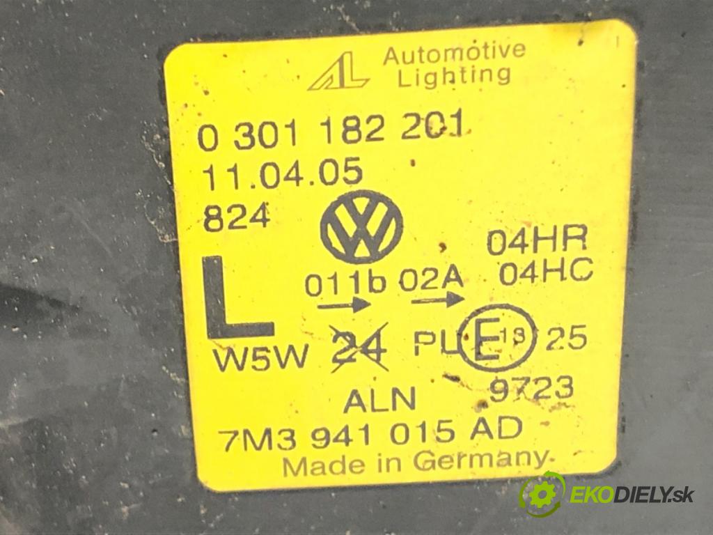 VW SHARAN (7M8, 7M9, 7M6) 1995 - 2010    1.9 TDI 85 kW [115 KM] olej napędowy 2000 - 2010  Svetlomet ľavy predný 7M3941015AD