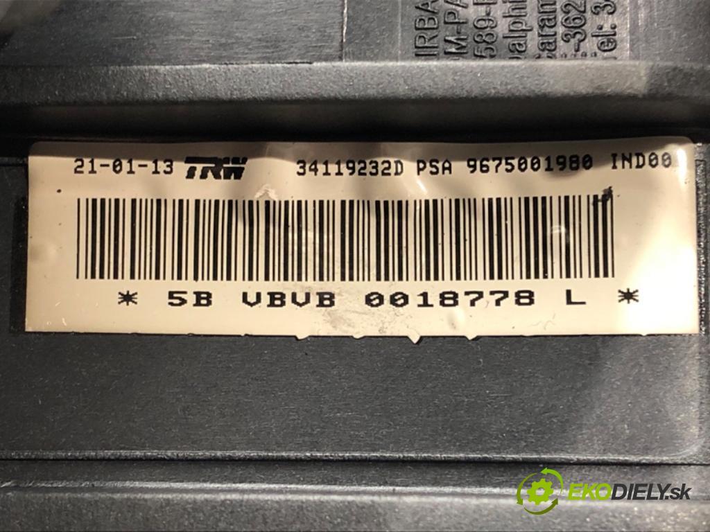 PEUGEOT 301 2012 - 2022    1.6 HDI 90 68 kW [92 KM] olej napędowy 2012 - 2022  AirBag spolujazdca 9675001980 (Airbagy)