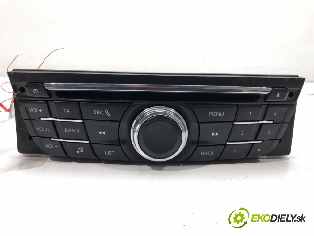 PEUGEOT 301 2012 - 2022    1.6 HDI 90 68 kW [92 KM] olej napędowy 2012 - 2022  RADIO 98041965ZD (Audio zariadenia)