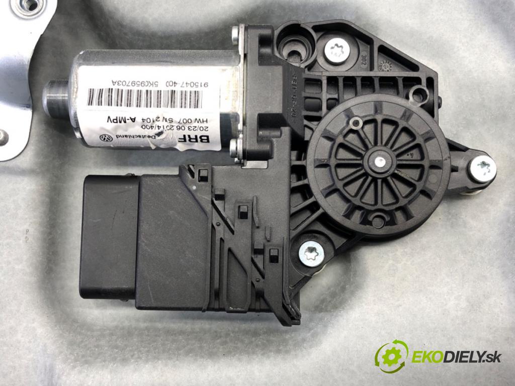 VW TOURAN (1T3) 2010 - 2015    1.6 TDI 77 kW [105 KM] olej napędowy 2010 - 2015  mechanismus okna levý zadní část 5K0959703A