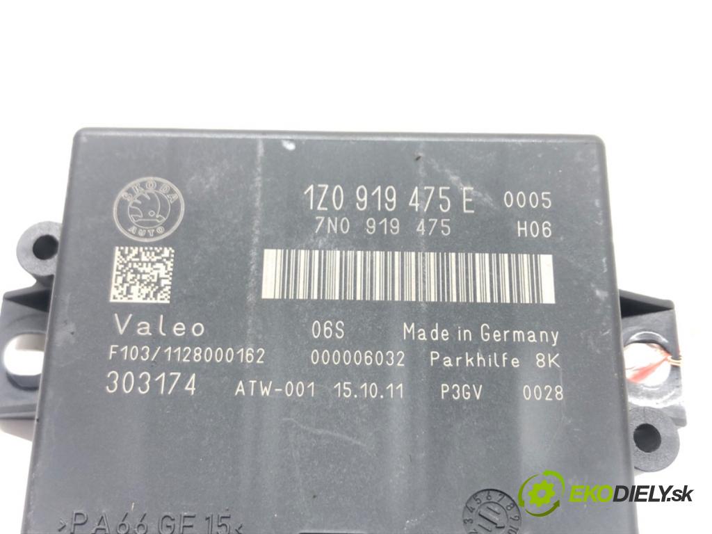SKODA SUPERB II Kombi (3T5) 2009 - 2015    2.0 TDI 103 kW [140 KM] olej napędowy 2009 - 2010  Modul PDC 1Z0919475E (Ostatné)