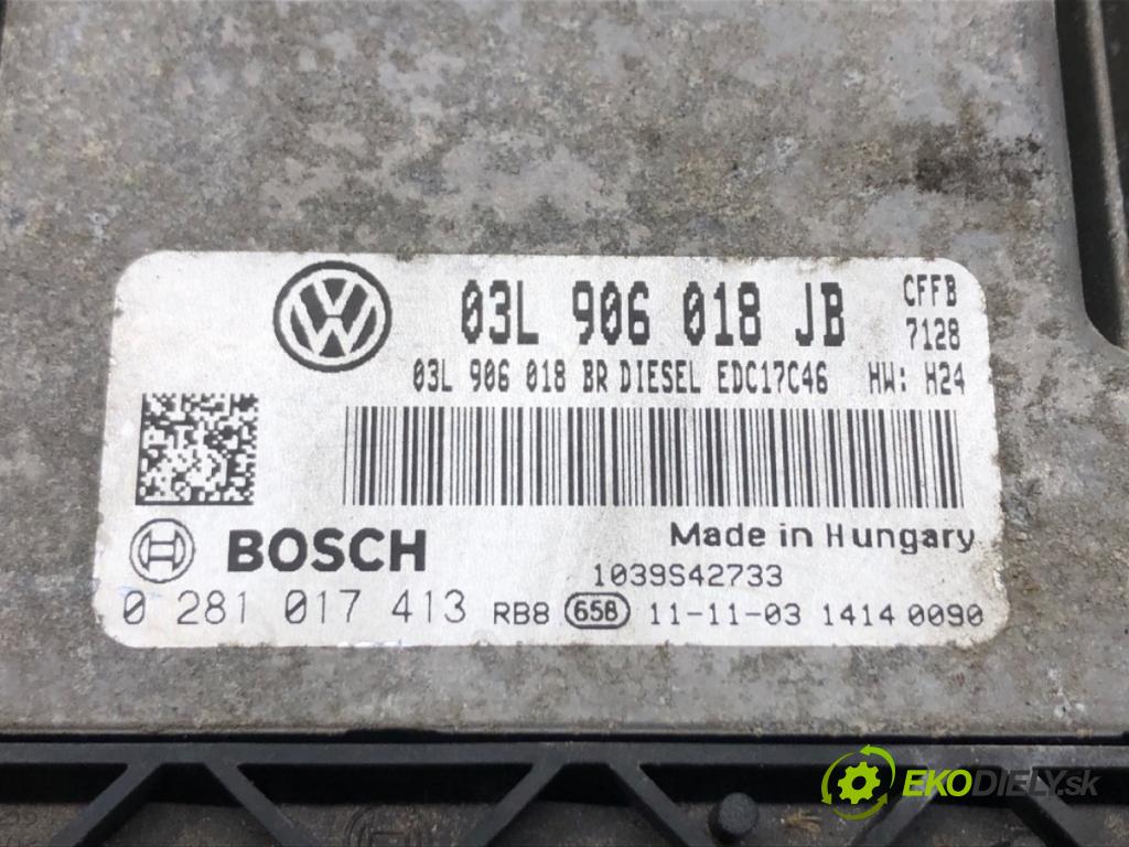 SKODA SUPERB II Kombi (3T5) 2009 - 2015    2.0 TDI 103 kW [140 KM] olej napędowy 2009 - 2010  riadiaca jednotka Motor 03L906018JB (Riadiace jednotky)