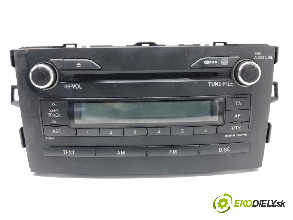 TOYOTA AURIS (_E15_) 2006 - 2012    1.4 D-4D (NDE150_) 66 kW [90 KM] olej napędowy 200  RADIO 86120-02510 (Audio zariadenia)