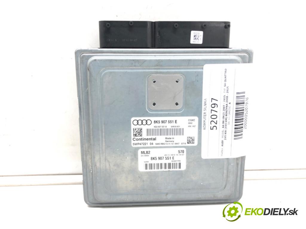AUDI A4 B8 (8K2) 2007 - 2015    S4 quattro 245 kW [333 KM] benzyna 2008 - 2015  riadiaca jednotka Motor 8K5907551E (Riadiace jednotky)