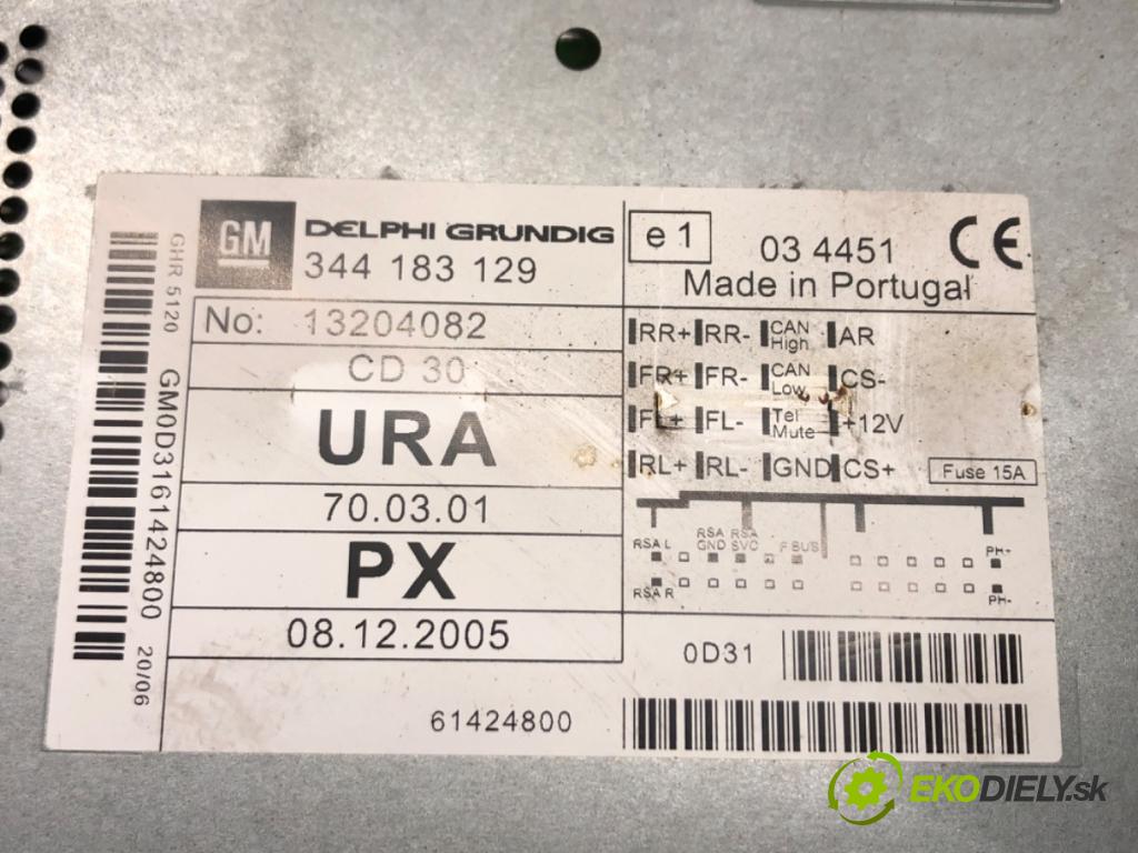 OPEL ASTRA H Kombi (A04) 2004 - 2014    1.7 CDTI (L35) 74 kW [101 KM] olej napędowy 2004 -  RADIO  (Audio zariadenia)