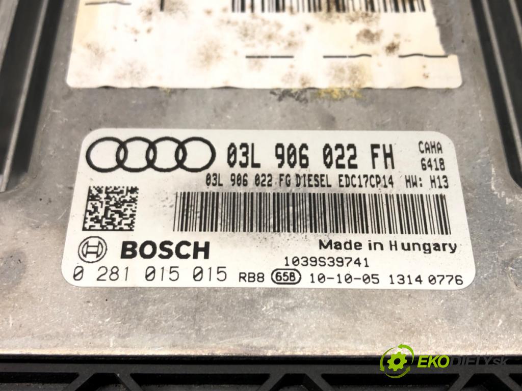 AUDI A6 C6 Avant (4F5) 2004 - 2011    2.0 TDI 125 kW [170 KM] olej napędowy 2008 - 2011  riadiaca jednotka Motor 03L906022FH (Riadiace jednotky)