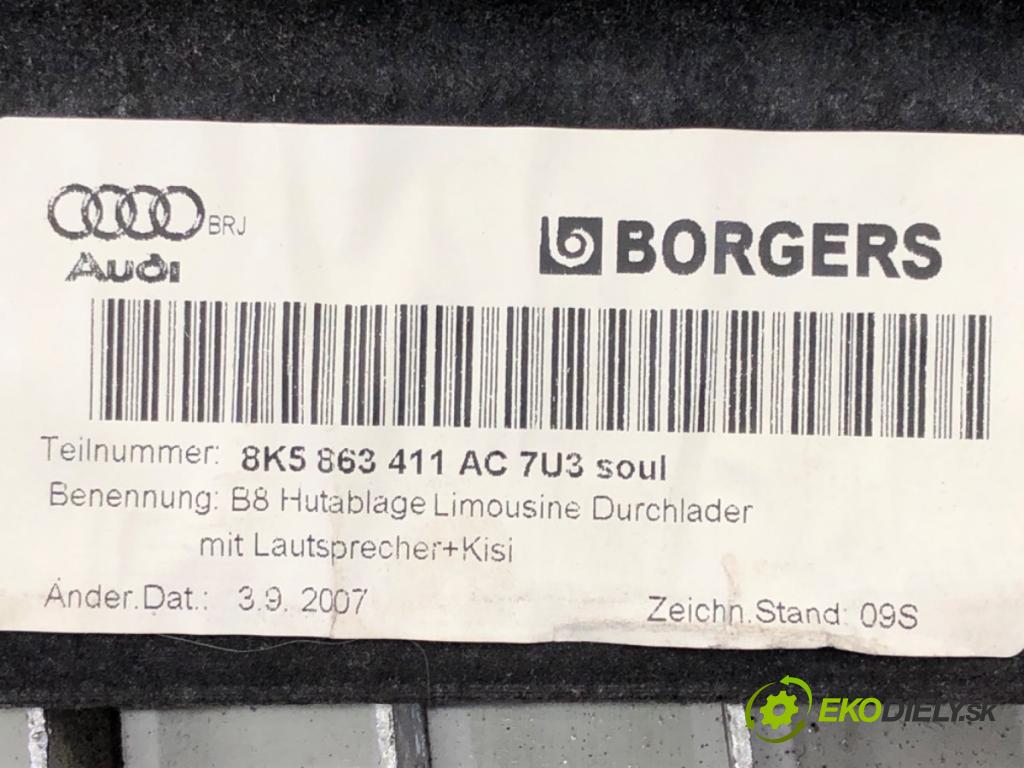 AUDI A4 B8 (8K2) 2007 - 2015    S4 quattro 245 kW [333 KM] benzyna 2008 - 2015  Pláto zadná 8K5863411AC (Pláta zadné)