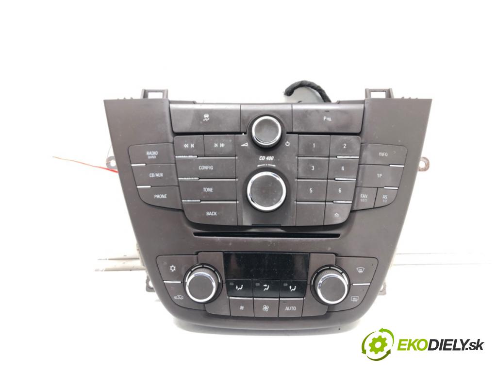 OPEL INSIGNIA A (G09) 2008 - 2017    2.0 CDTI (68) 96 kW [131 KM] olej napędowy 2008 -   Panel ovládania kúrenia 13277865 13321293 (Prepínače, spínače, tlačidlá a ovládače kúrenia)