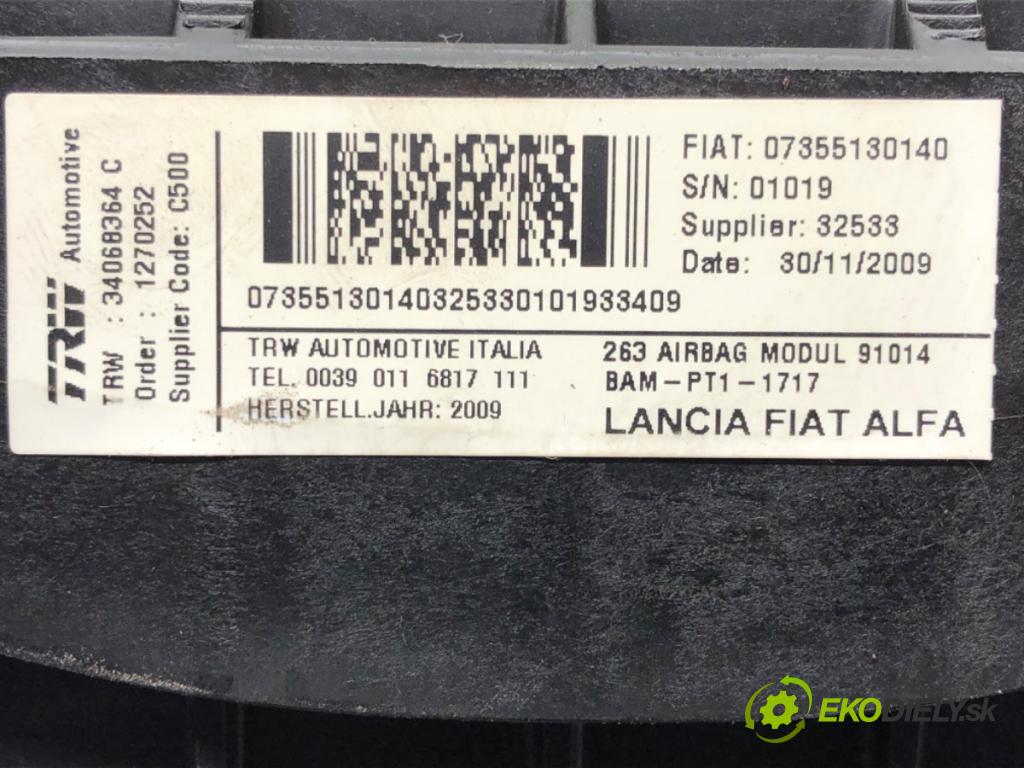 FIAT DOBLO Autobus (263_) 2009 - 2022    1.4 (263AXA1A) 70 kW [95 KM] benzyna 2010 - 2022  AirBag spolujazdca 07355130140 (Airbagy)