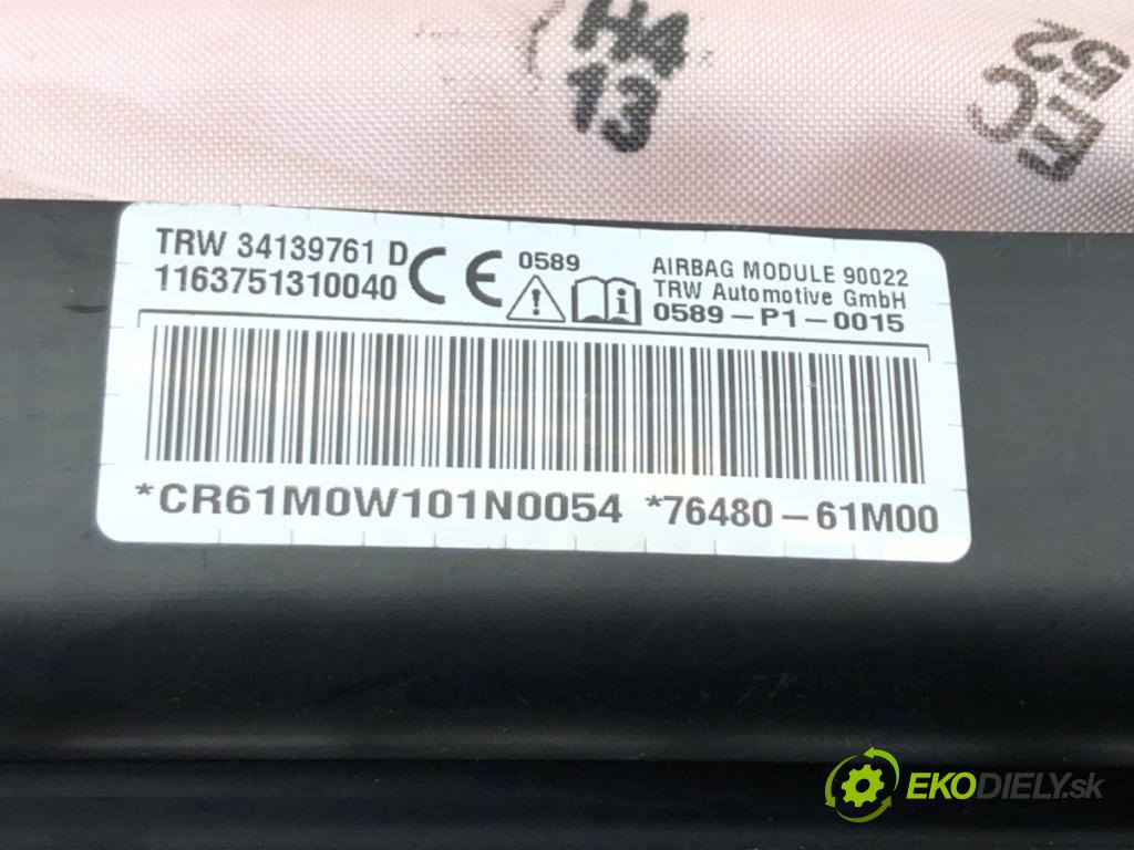 SUZUKI SX4 S-CROSS (JY) 2013 - 2022    1.4 Hybrid (Mild Hybrid) (AKK 414) 95 kW [129 KM]   Stropný pravá 76480-61M00 (Airbagy)