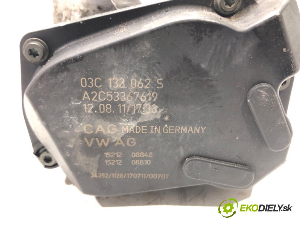 VW GOLF VI (5K1) 2008 - 2014    1.4 TSI 90 kW [122 KM] benzyna 2008 - 2012  Škrtiaca klapka 03C133062S (Škrtiace klapky)