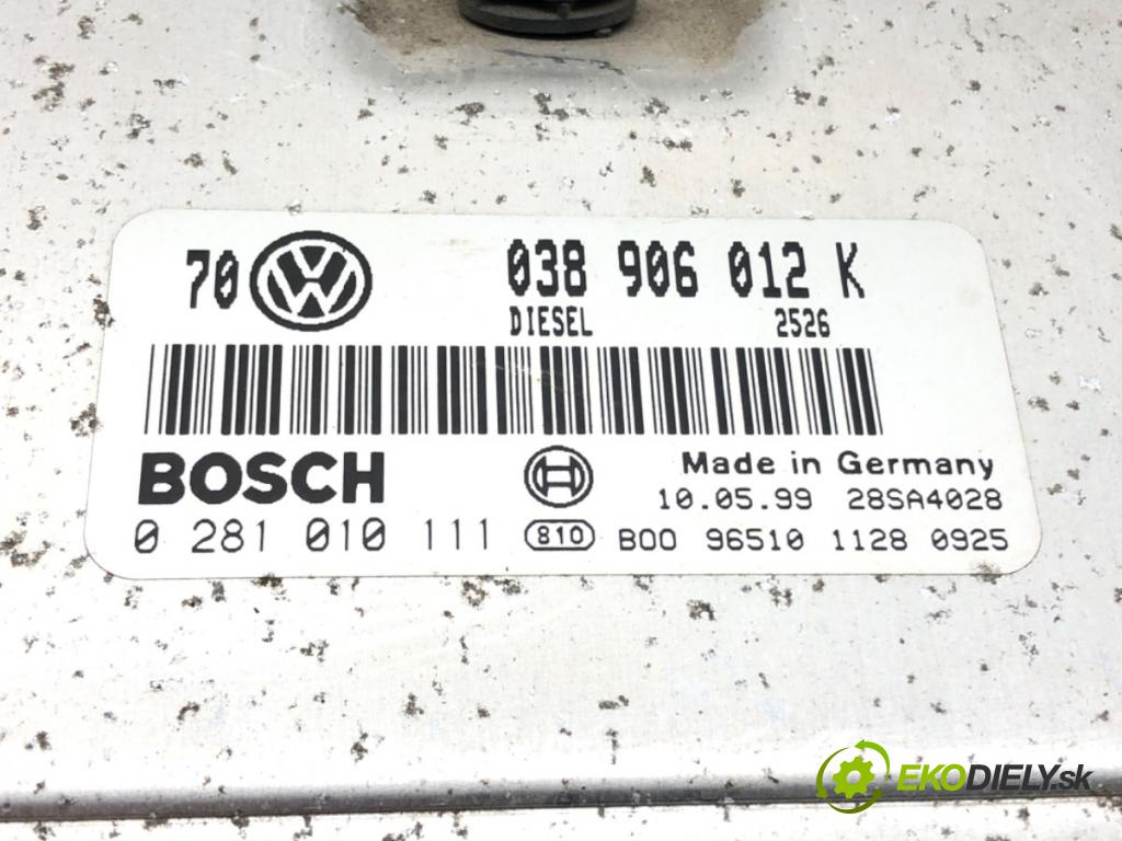VW GOLF IV Variant (1J5) 1999 - 2006    1.9 TDI 66 kW [90 KM] olej napędowy 1999 - 2006  riadiaca jednotka Motor 038906012K (Riadiace jednotky)
