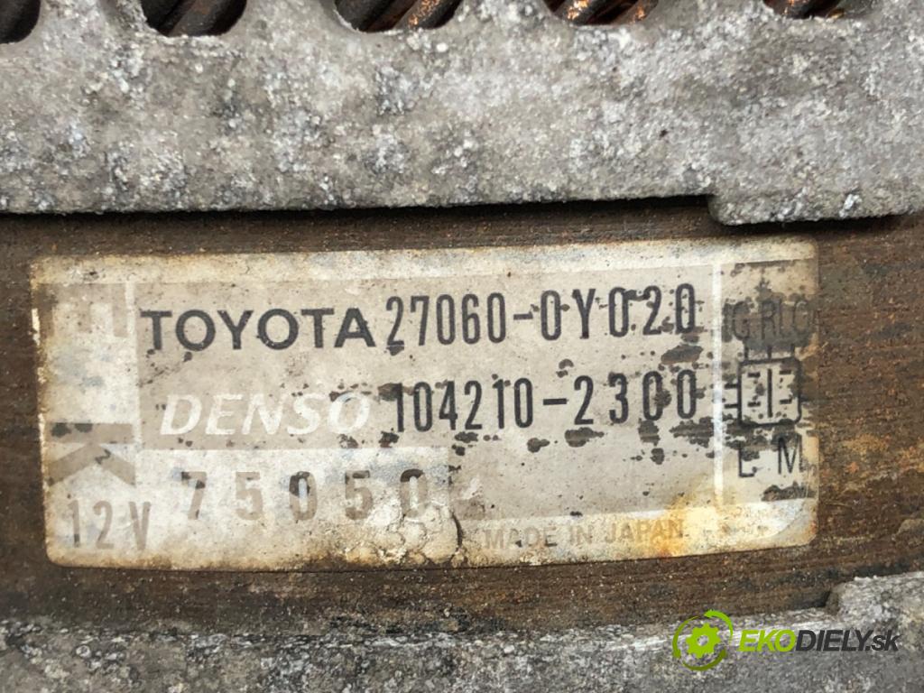 TOYOTA YARIS (_P9_) 2005 - 2014    1.33 VVT-i (NSP90_) 74 kW [100 KM] benzyna 2008 -   Alternátor 27060-0Y020 (Alternátory)