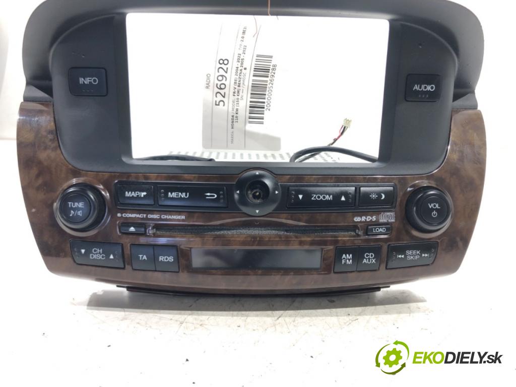 HONDA FR-V (BE) 2004 - 2022    2.0 (BE3) 110 kW [150 KM] benzyna 2005 - 2022  RADIO Navigácia 39810-SJD-E91 (Audio zariadenia)