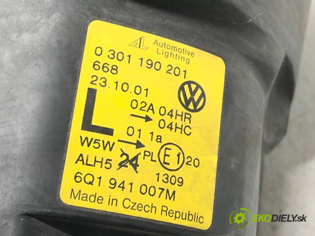 VW POLO (9N_, 9A_) 2001 - 2014    1.4 TDI 55 kW [75 KM] olej napędowy 2001 - 2005  světlomet levý přední část 6Q1941007M