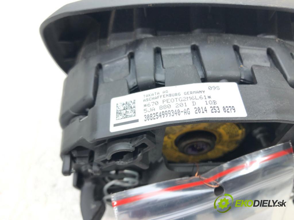 SKODA RAPID (NH3, NK3, NK6) 2012 - 2022    1.6 TDI 66 kW [90 KM] olej napędowy 2013 - 2015  AirBag volantu 5JA880201D (Airbagy)
