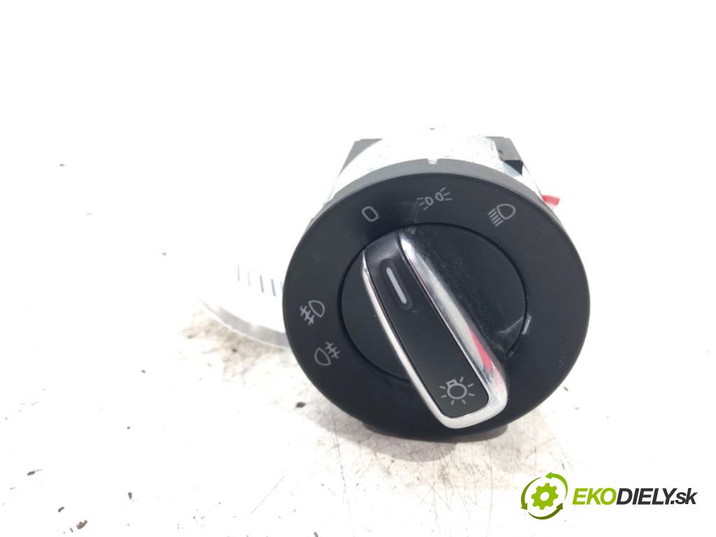 SKODA RAPID (NH3, NK3, NK6) 2012 - 2022    1.6 TDI 66 kW [90 KM] olej napędowy 2013 - 2015  Spínač svetiel 5JA941531F